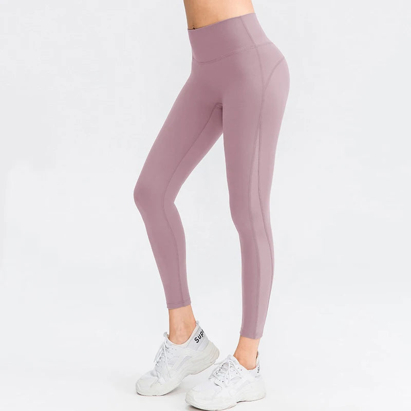 High Waist Mesh Yoga Leggings – Hip-Lifting Active Tights