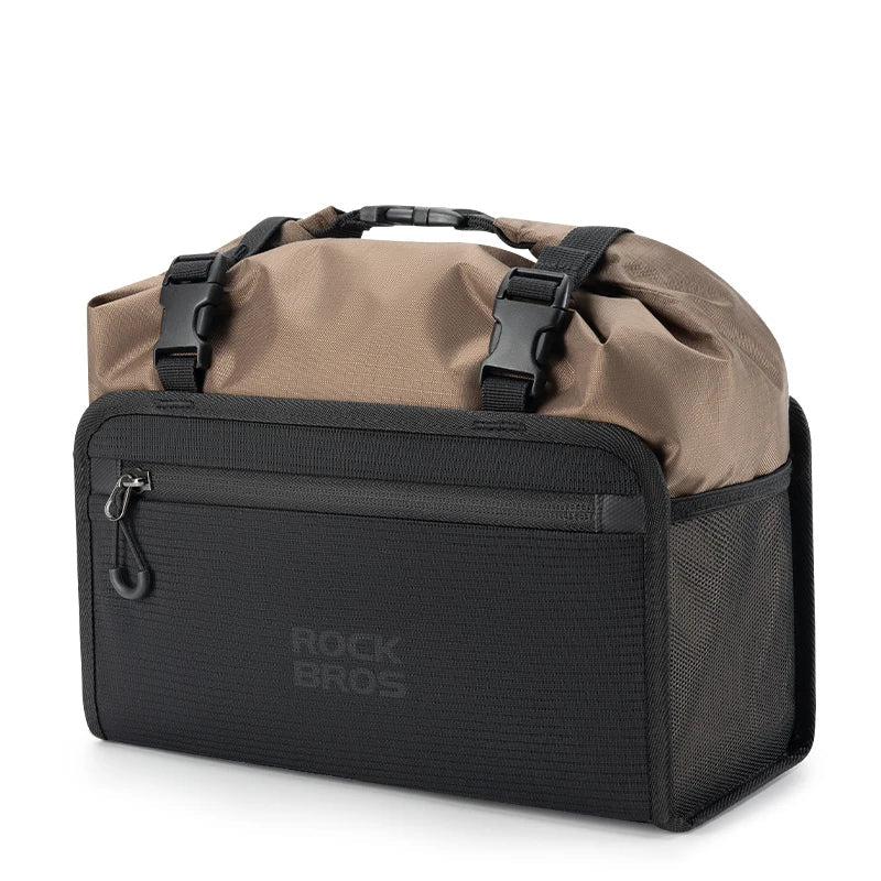 5.5L Handlebar Bike Bag with Shoulder Strap and Reflective Trim