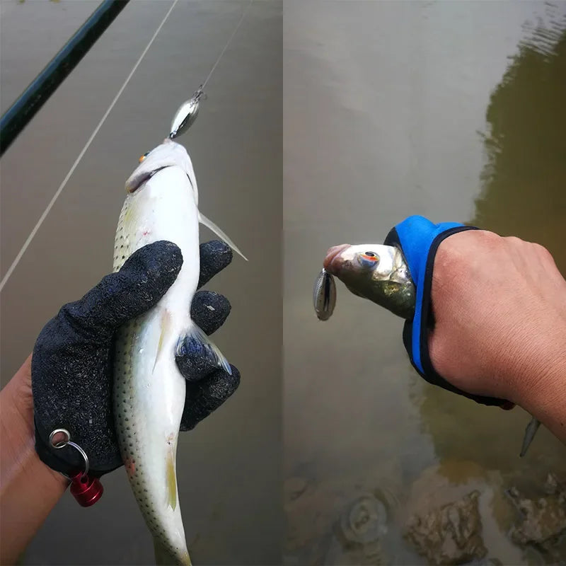 Non-Slip Latex Fishing Gloves – Full-Finger Hand Protection for Safe Fish Handling