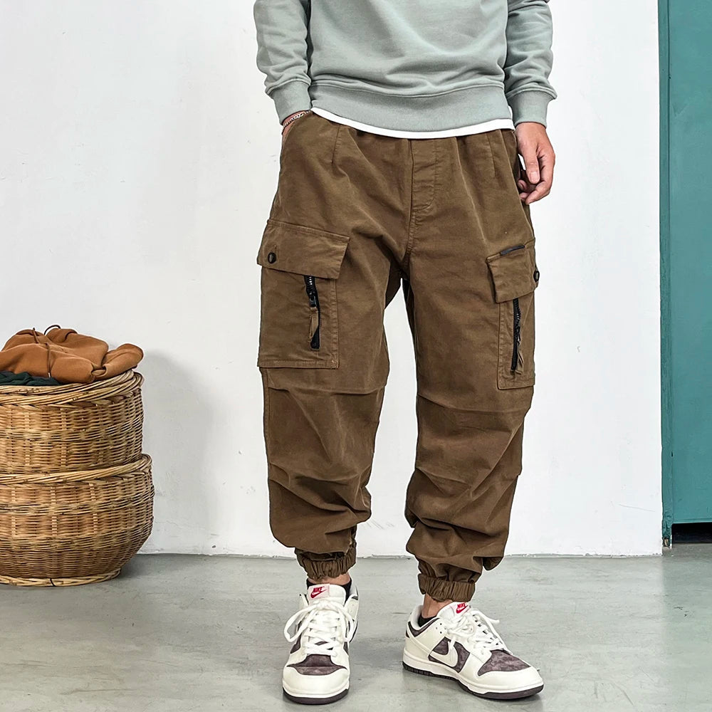 BIRD MOUNTAIN Loose Fit Urban Fishing Cargo Joggers for Men