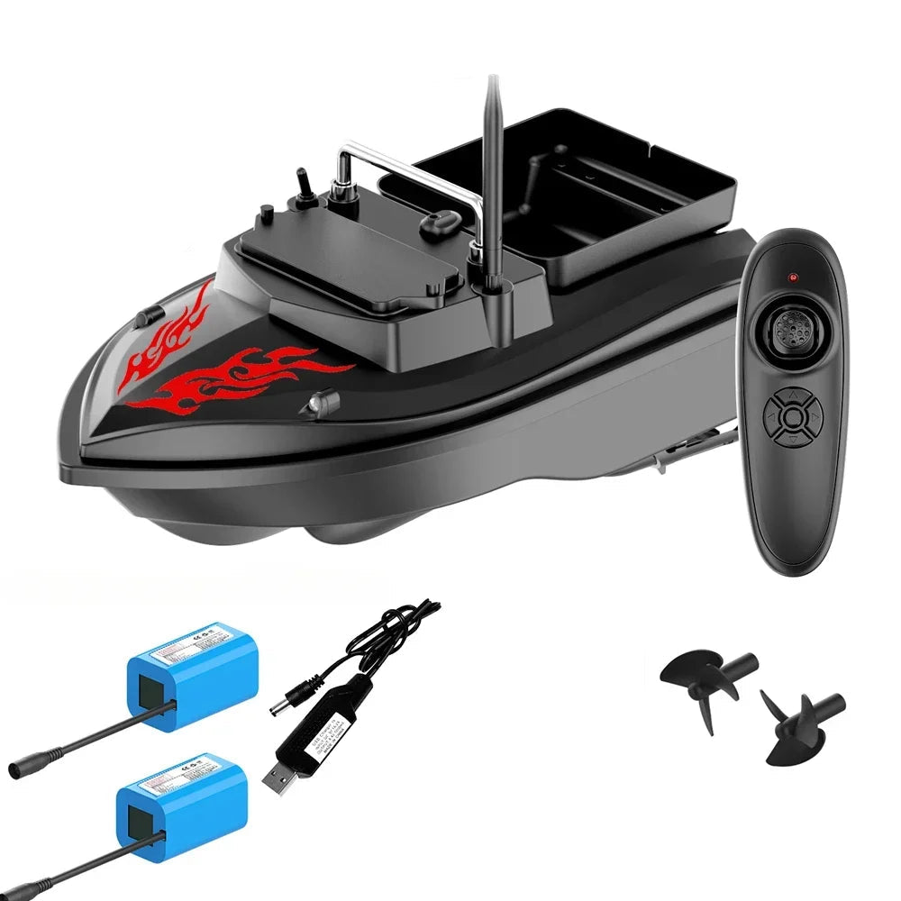 RC Fishing Bait Boat with GPS Cruise – 500m Range, 2KG Load, 3 Bins, Dual Motor