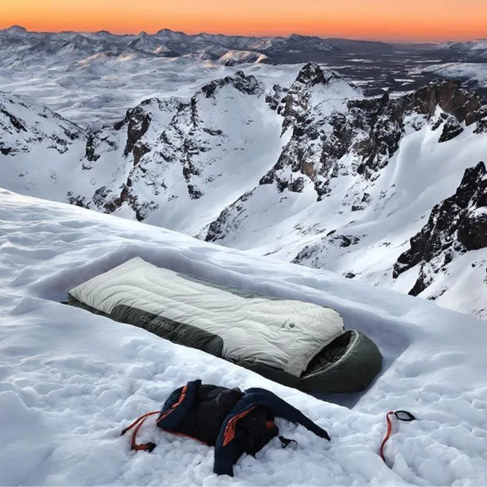 NATUREHIKE Snow Melting Down Sleeping Bag – Winter Mummy Sleeping Bag with Down & Cotton Filling