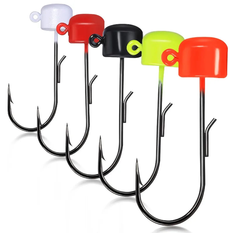 5PCS Ned Rig Jig Head Fishing Hooks – High Carbon Steel 3.5g / 5.5g
