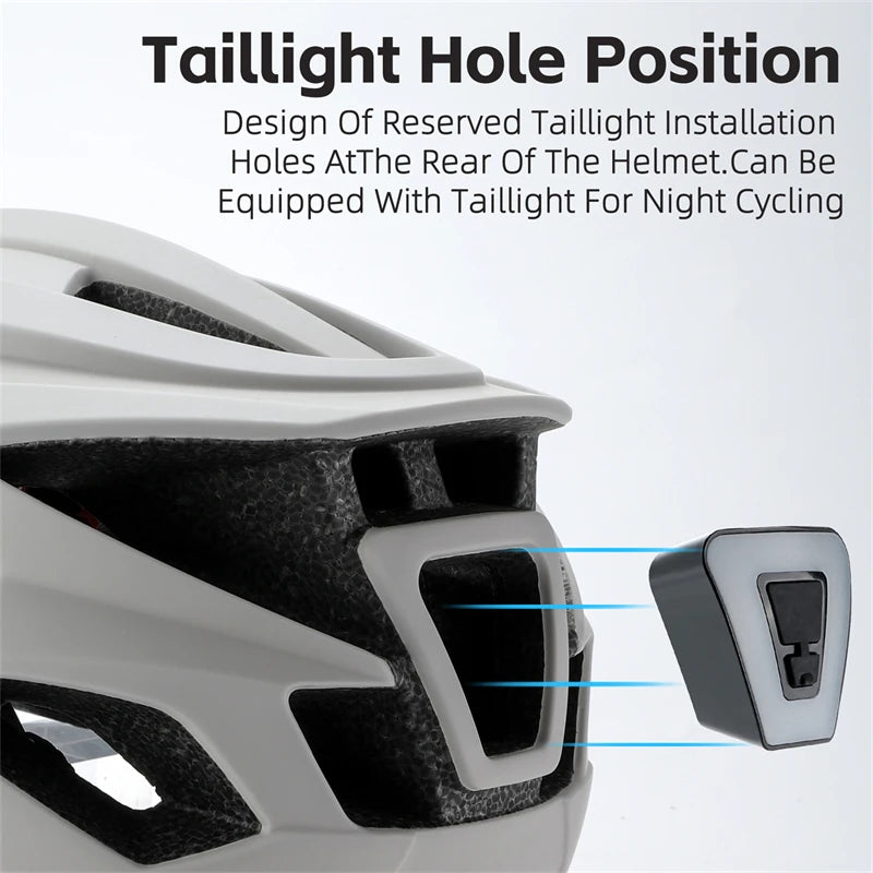 Helmet Rear Light with USB-C Recharge and 3 Flash Modes – 80LM
