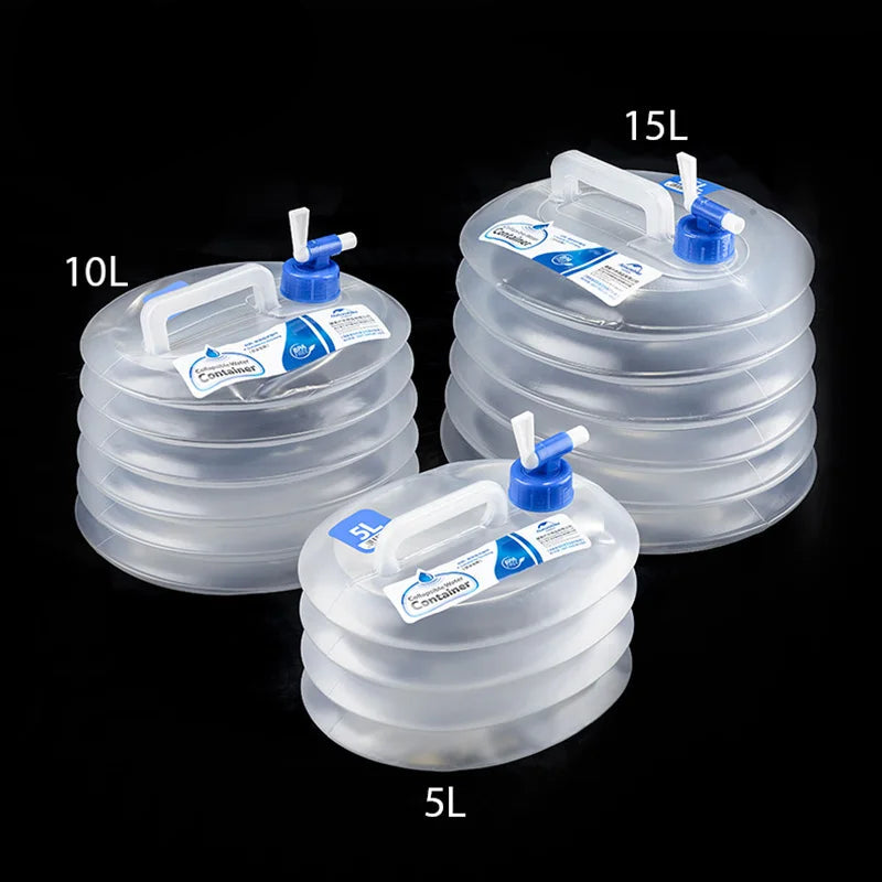 Collapsible PVC Water Bucket – 10L/15L for Camping & Hikes
