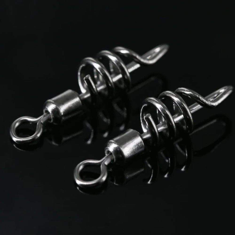 20/50/100pcs Quick Snap Swivels – Threaded Stainless Steel Lure Clips