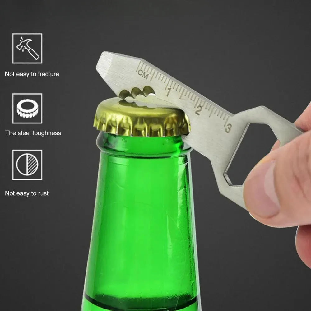 Compact EDC Multi Tool – Keychain Bottle Opener & Wrench