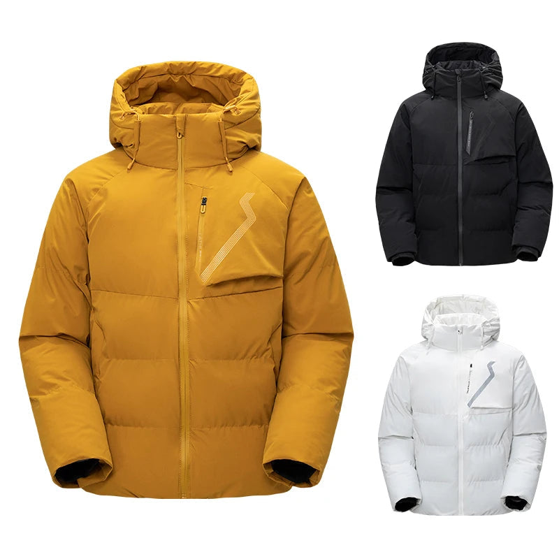 Men’s Winter Hooded Parka Jacket – Windproof Outdoor Coat