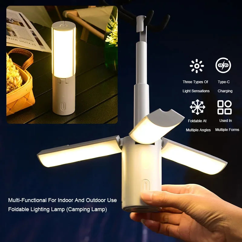 Folding Rechargeable Camping Lantern with Adjustable Light Modes