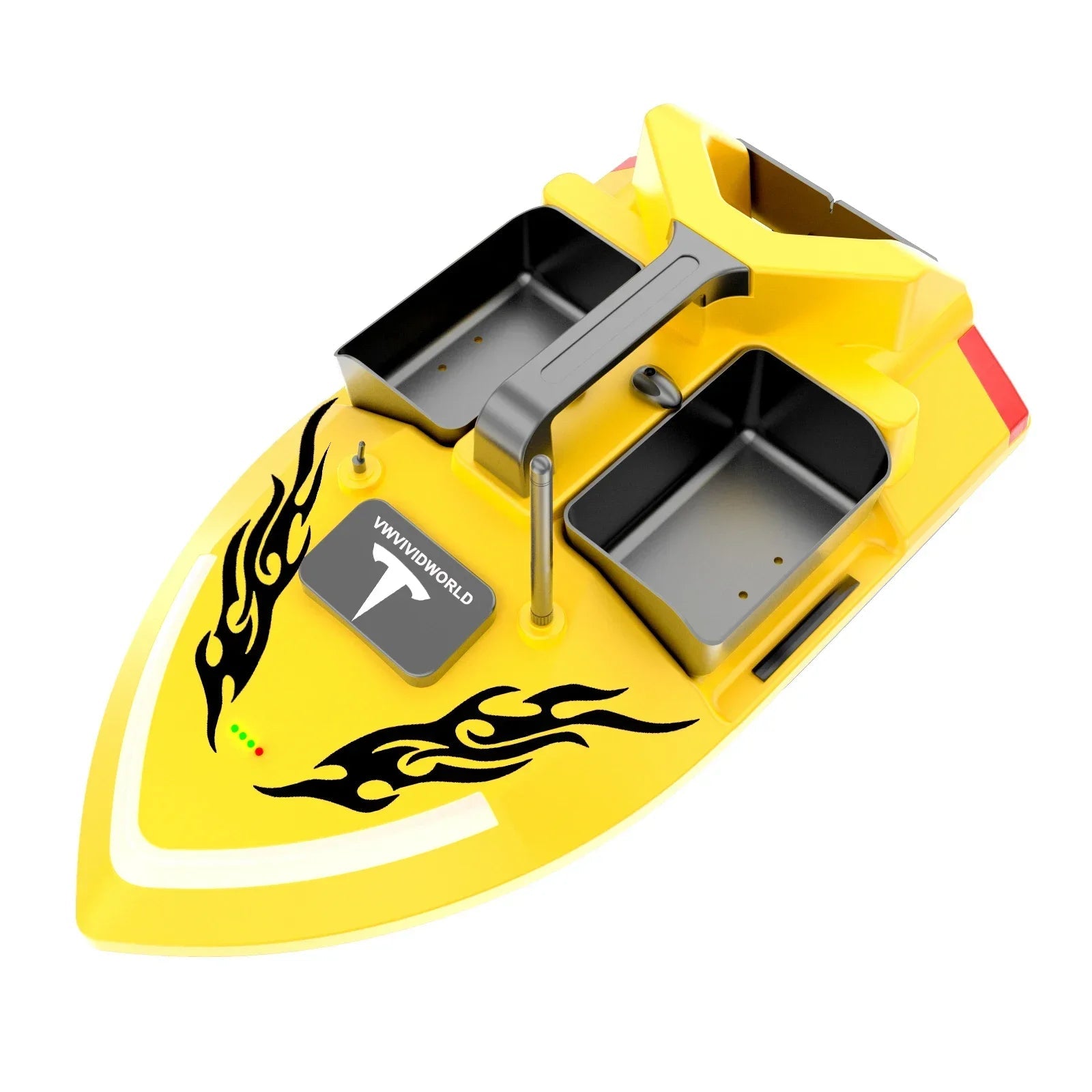 GPS RC Fishing Bait Boat – 500m Range, 3 Bins, Auto Cruise & Return