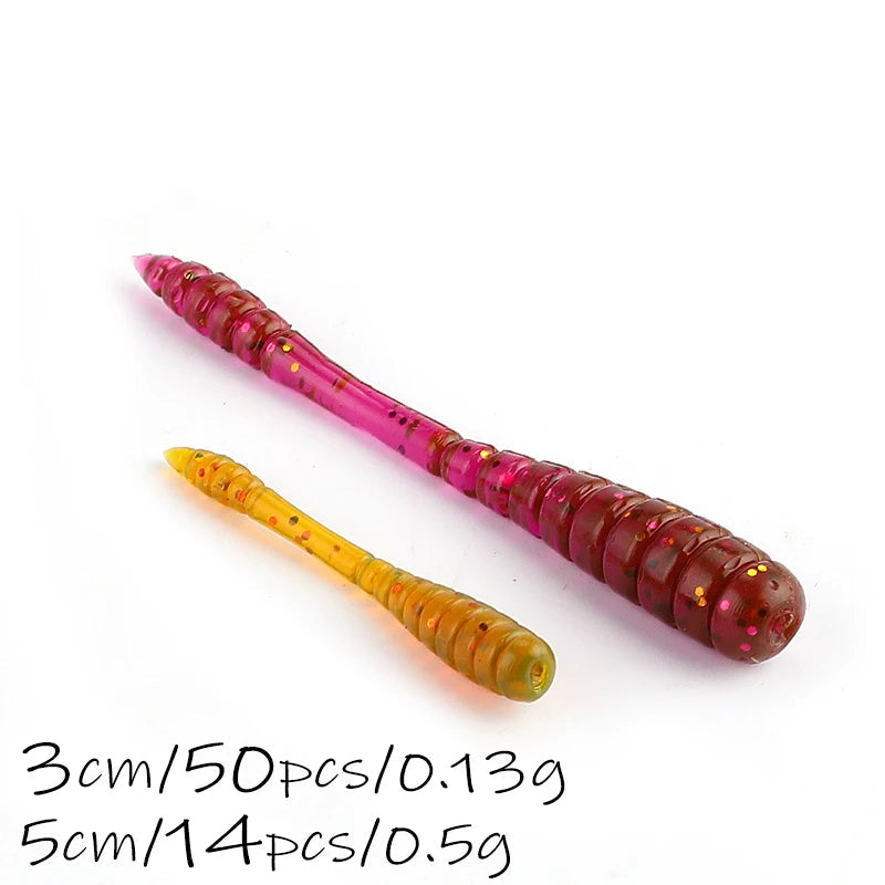 Soft Bait Tipsy Fish Lures – 14/50PCS Sinking Baits