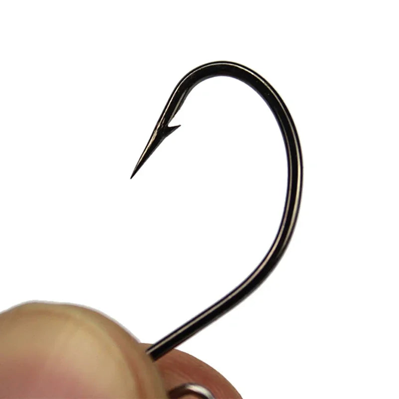 10PCS Down Shot Rig Worm Hooks – Wide Gap with Swivel