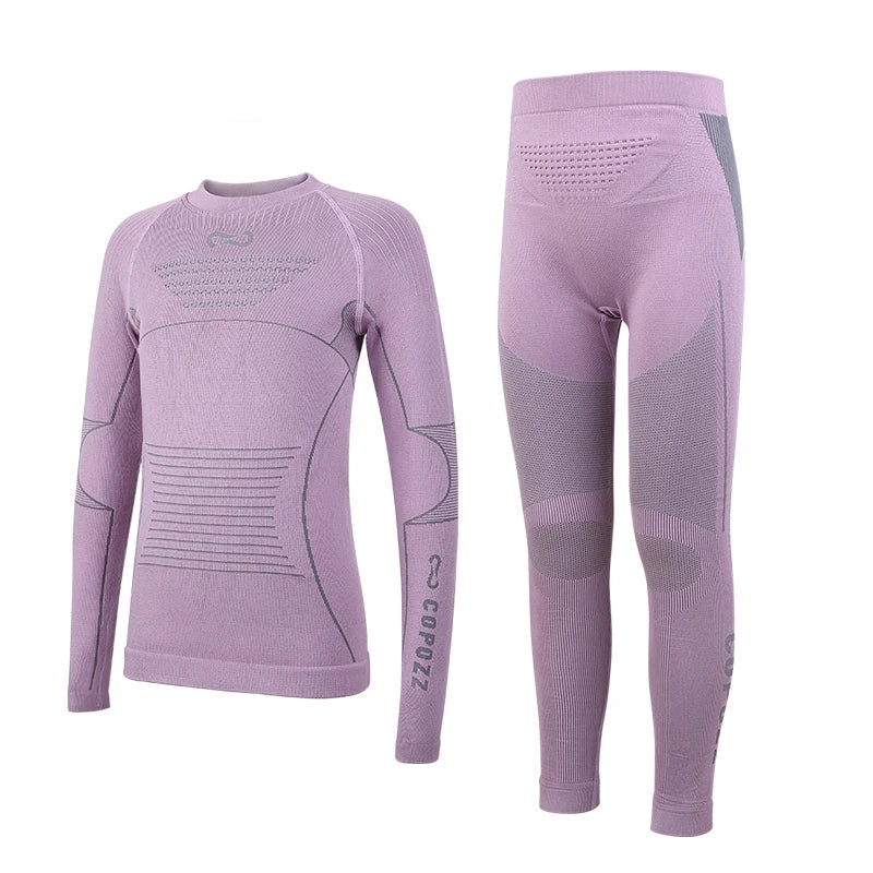 Kids’ Ski Thermal Set – Breathable Fleece Winter Layers