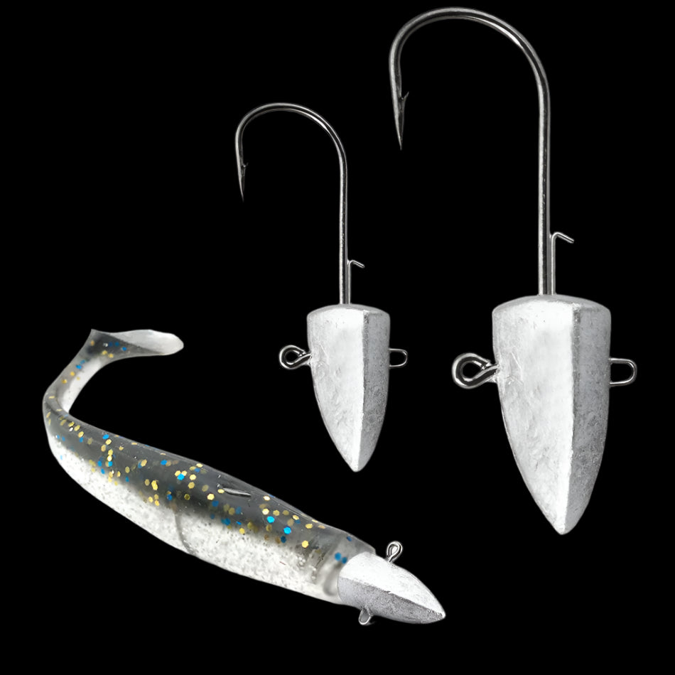 Triangle Head NED Jig Hooks – 3.5g to 28g Barbed Lures