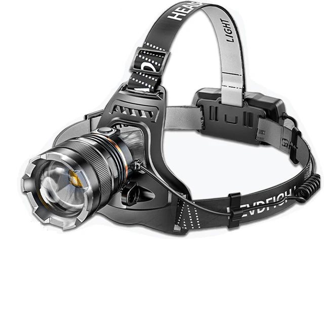20000LM Rechargeable LED Headlamp – XHP90 Zoom Torch for Outdoors