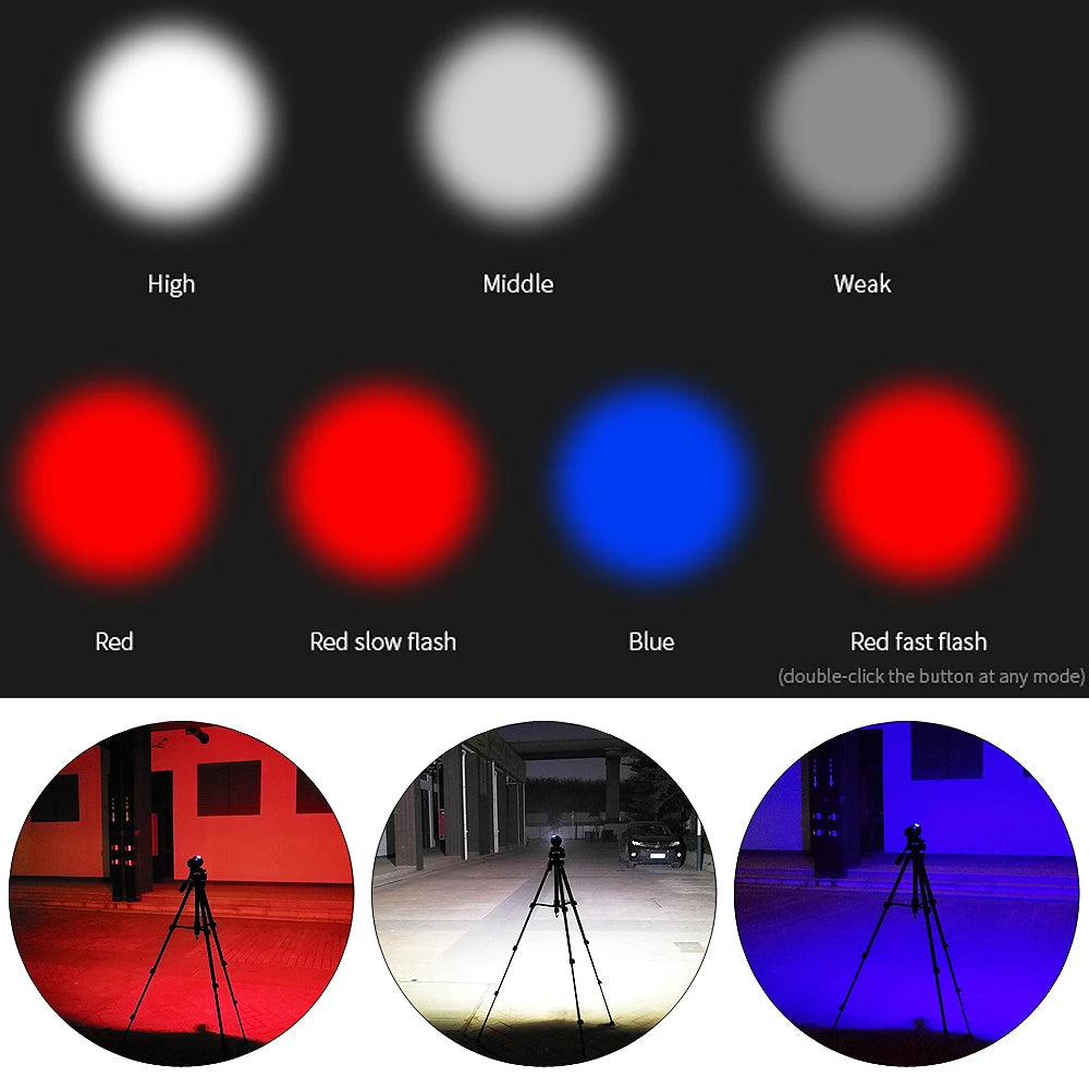 8000LM Diving Video Light – 150W, Red/Blue LED, 100m Depth