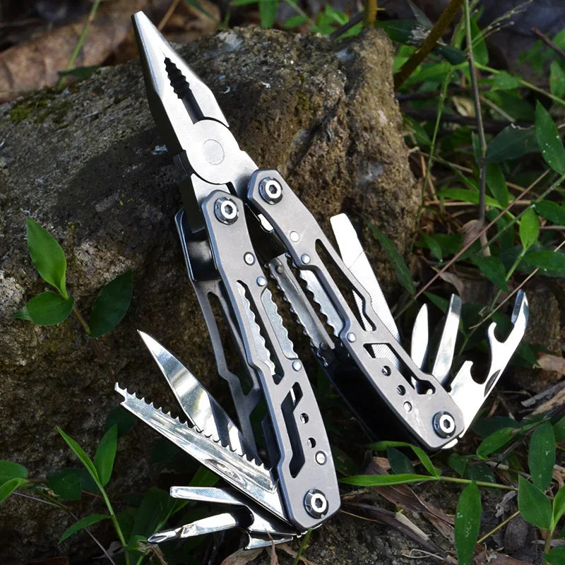 14-in-1 Stainless Steel Pocket Knife – Camping Multitool