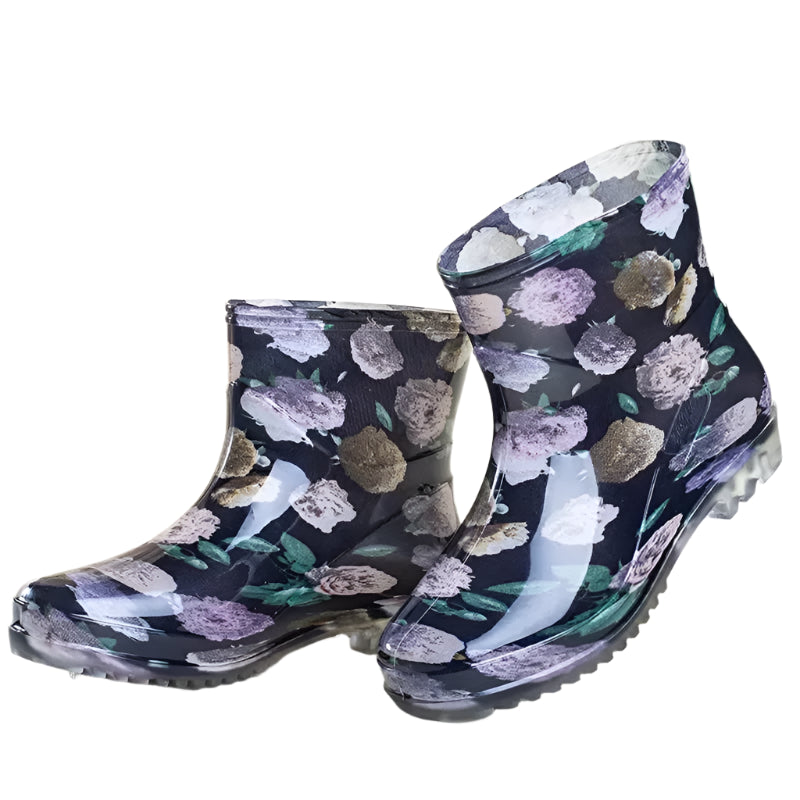 Women’s Polka Dot Gumboots – Waterproof Mid-Calf Rain Boots