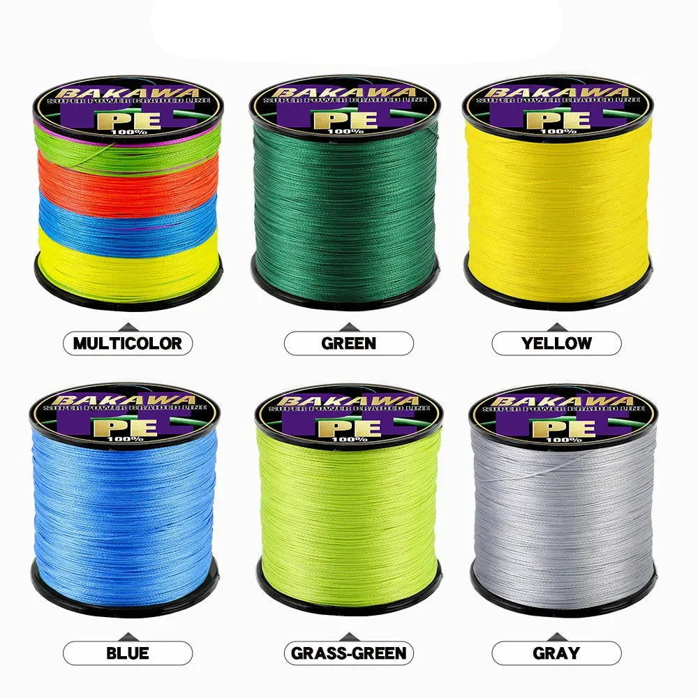 4-Strand Braided Fishing Line – 500M–1000M Floating PE