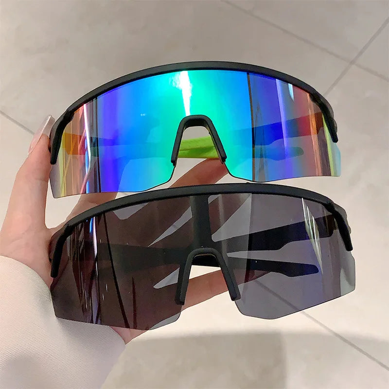 Oversized Punk Sport Sunglasses – UV400 Goggles for Cycling & Street Style