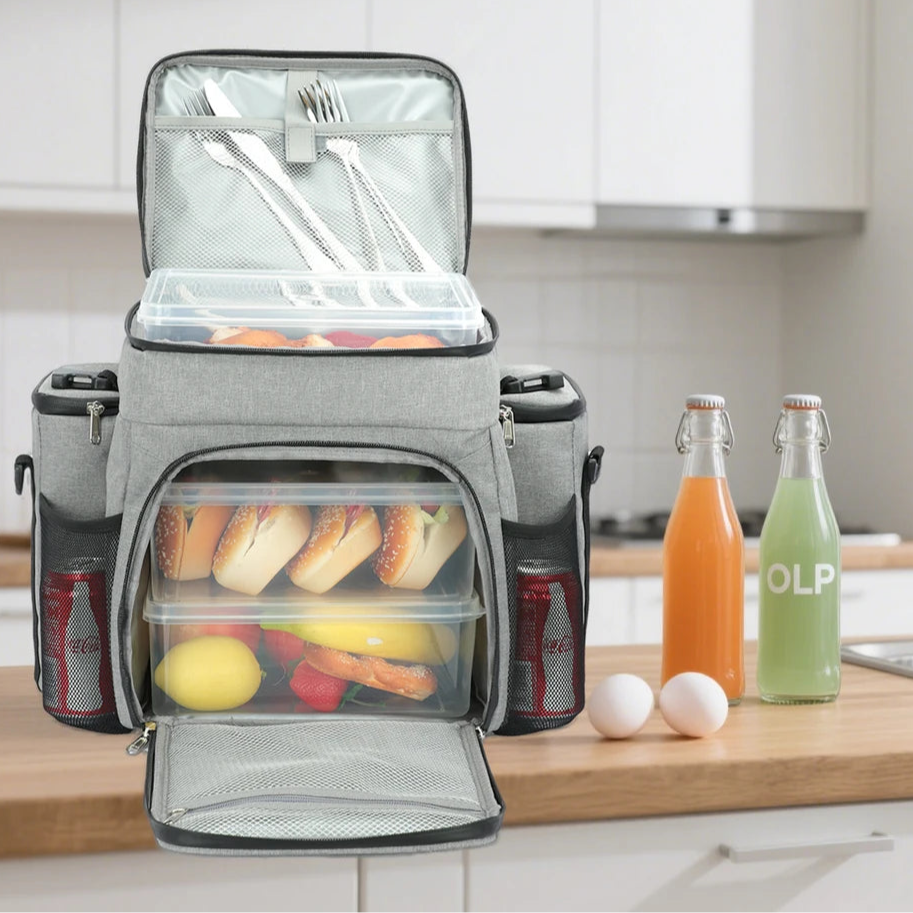Large Insulated Lunch Cooler Bag with Shoulder Strap 41cm