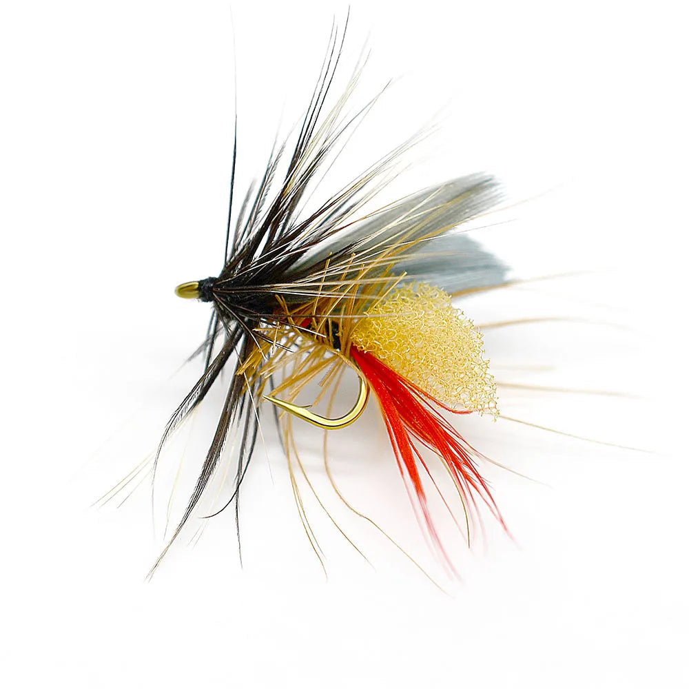 10PCS Foam Dry Trout Flies – Grey & Brown Hair Fly Set