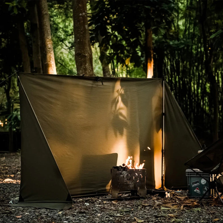 ONETIGRIS Bullbat T/C Wind Tarp – Heavy Duty Fire-Retardant Camping Shelter for Outdoor Use