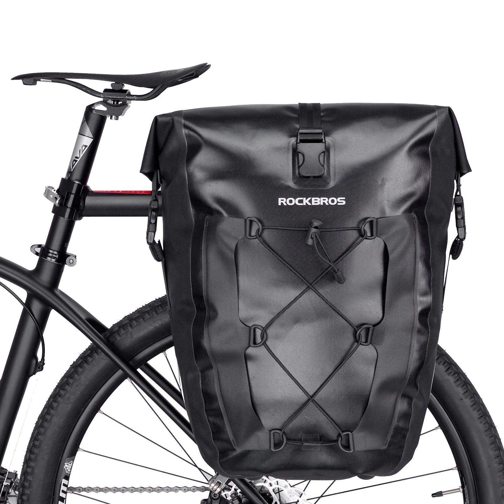 27L Waterproof Bike Pannier Bag for Rear Rack Storage