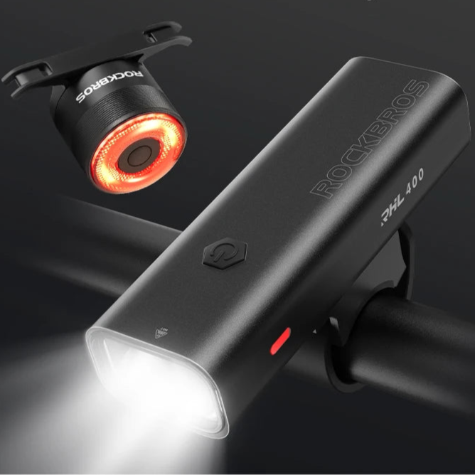 Rechargeable Bike Headlight with 200M Range and Tail Light