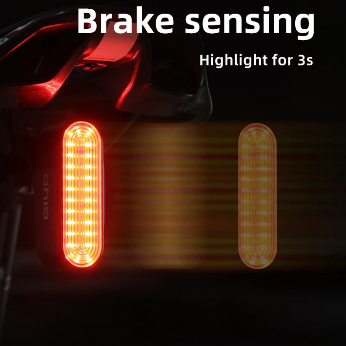 Brake-Sensing Bike Taillight with IP66 Waterproof & USB Charge