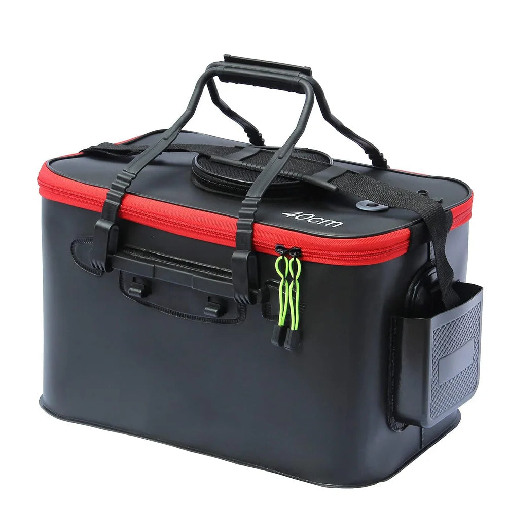 Portable EVA Fishing Bucket – Folding Live Fish Box w/ Strap