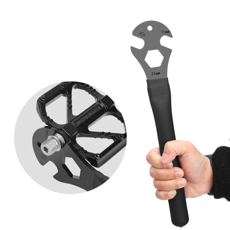 15mm Bicycle Pedal Wrench with Extra Long Handle Spanner