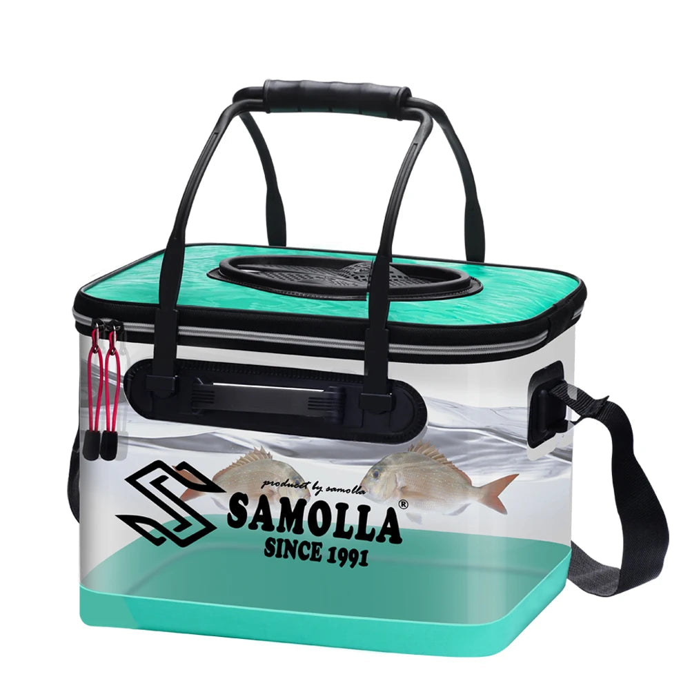 Foldable Transparent EVA Fishing Bucket – Live Fish Storage