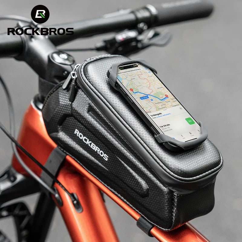 Waterproof Handlebar Phone Bag with Hard Shell & 360° Mount
