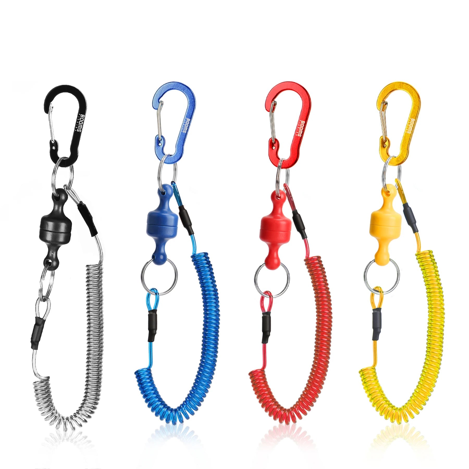 Magnetic Net Release Clip with Coiled Lanyard – 1.5m Fishing Tool Holder