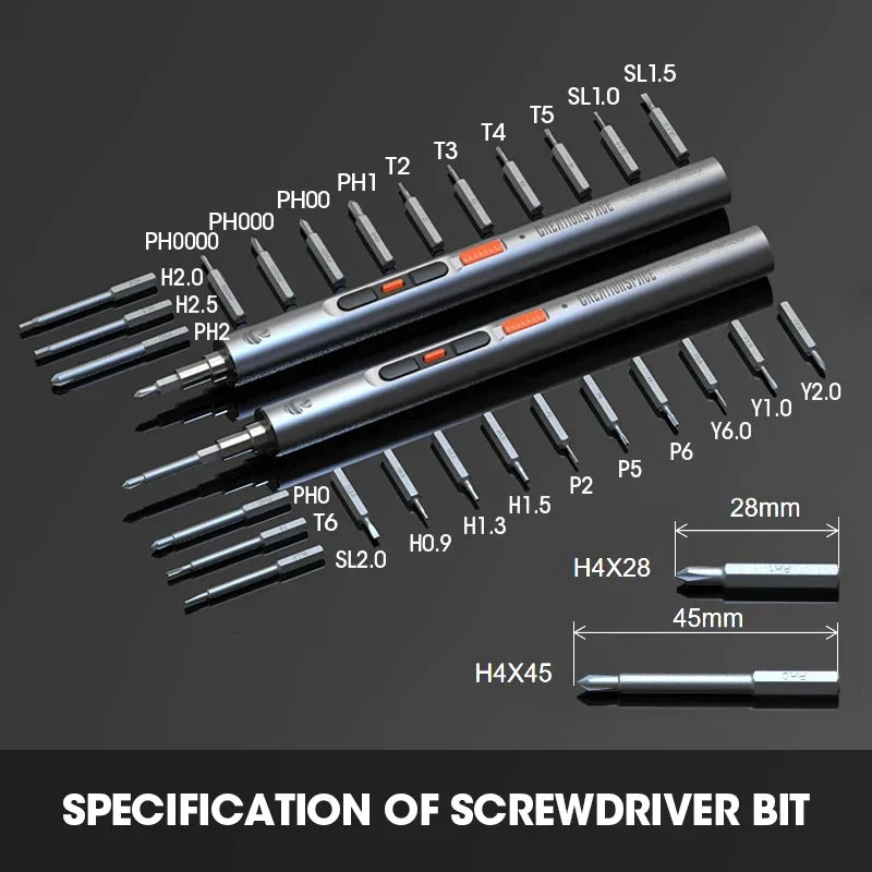 Mini Electric Screwdriver Set – 3-Speed Rechargeable Tool with LED