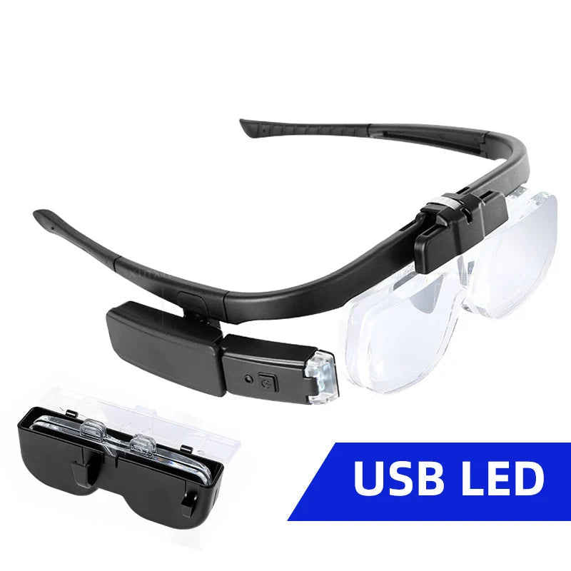 USB Headband Magnifier – LED Loupe for Fly Tying & Detail Work
