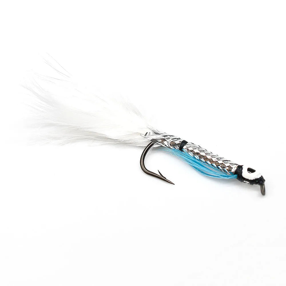 10PCS Silver Streamer Flies 4# – White Tail Fly Fishing Lure