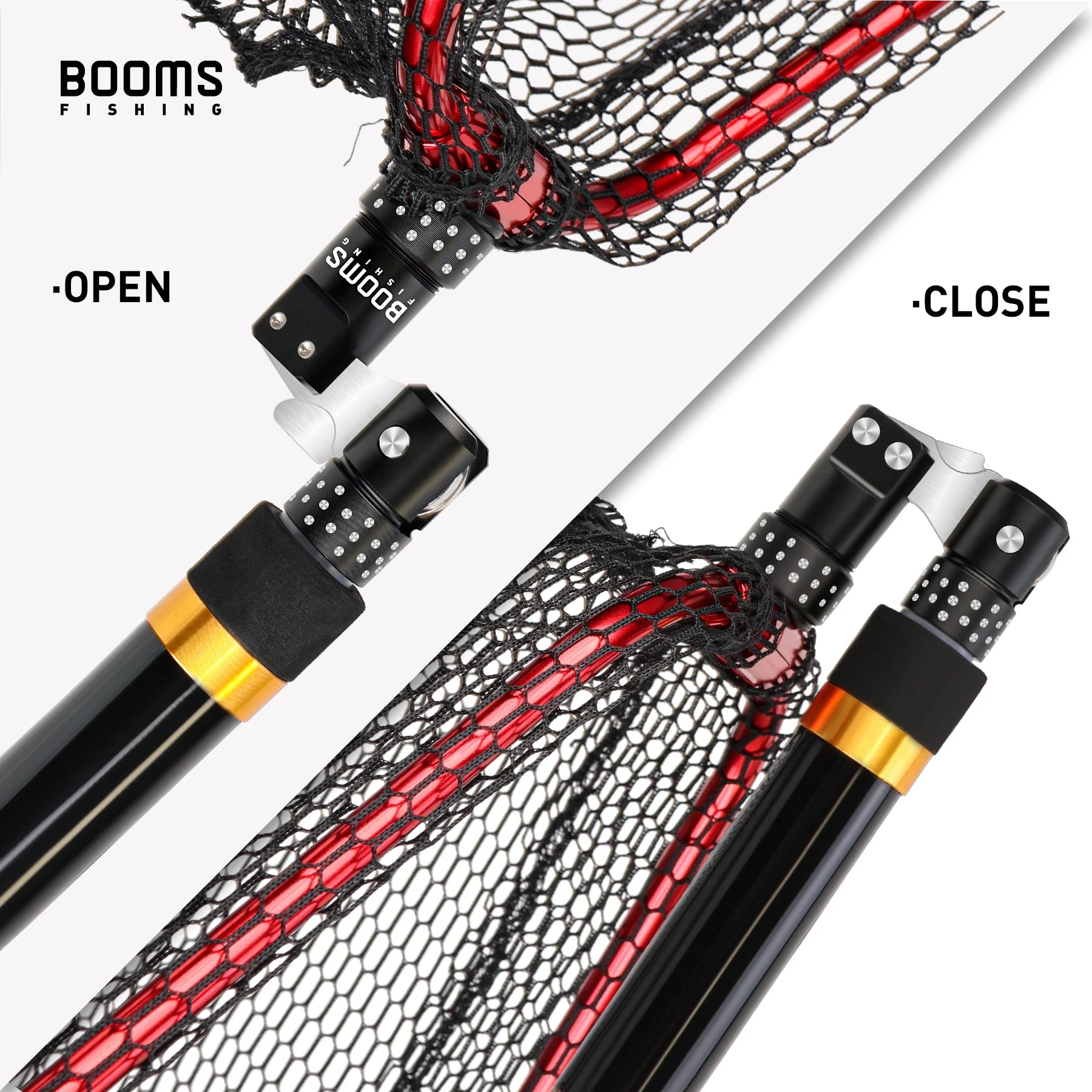 Foldable Landing Net Connector – Alloy Adapter with Sparkle