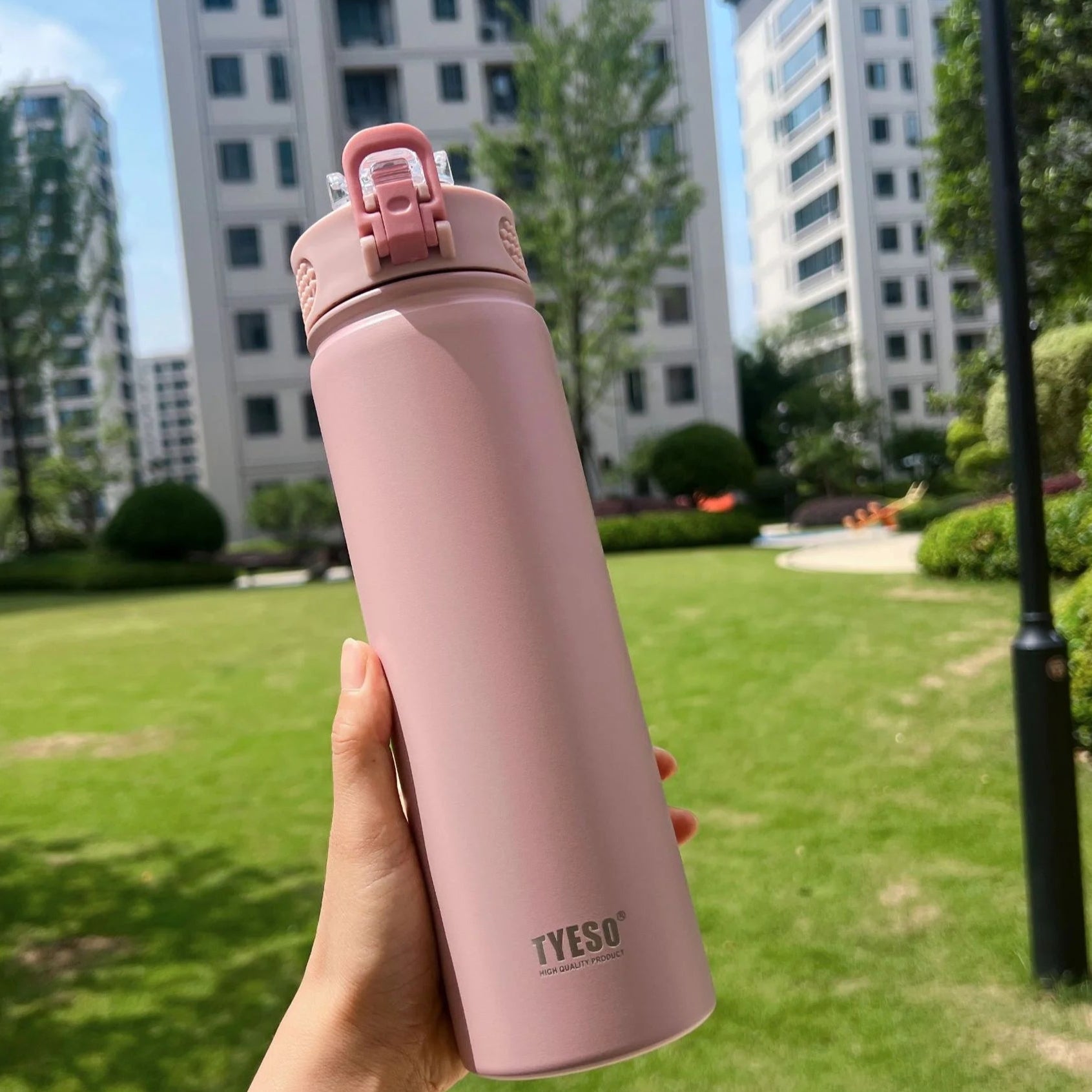 600ML/750ML Insulated Thermal Flask with Straw – Portable