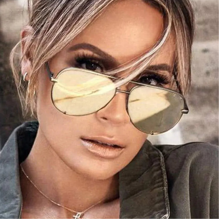 Oversized Pilot Sunglasses – XL Gradient UV400 Designer Shades