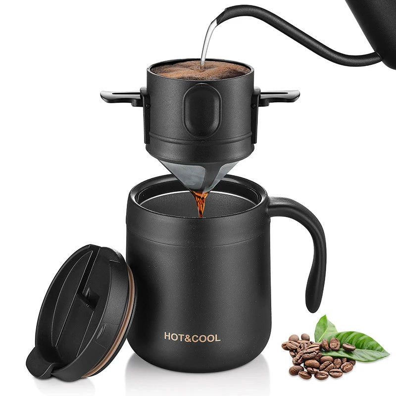 Stainless Coffee Dripper Set – Reusable Travel Brew Kit