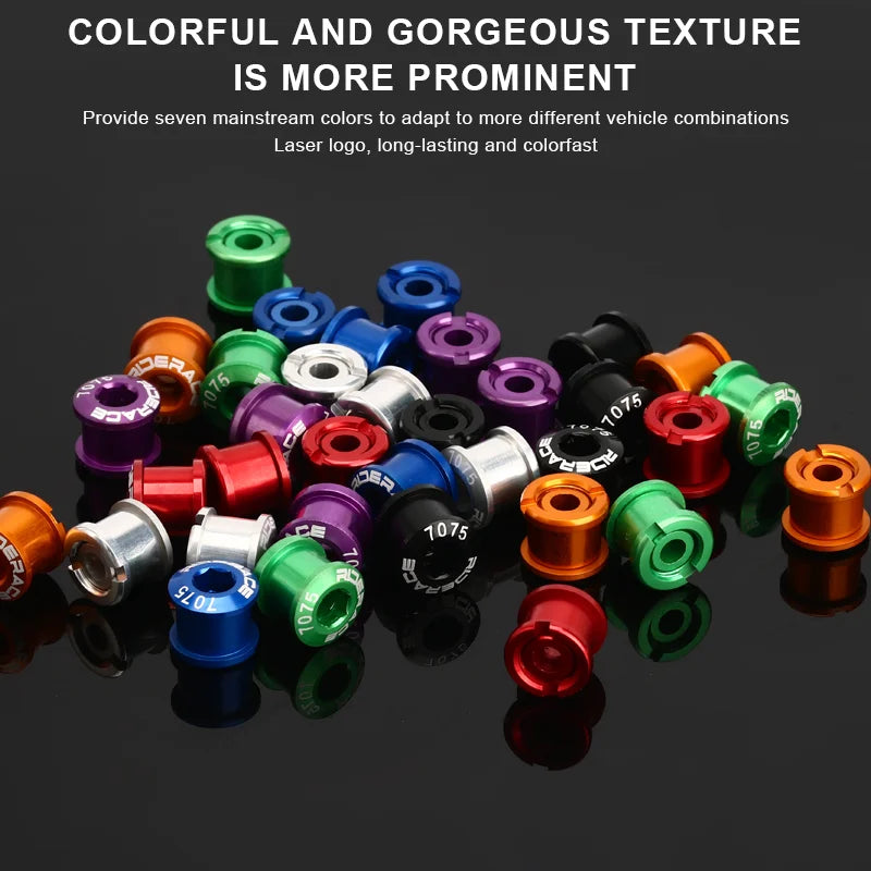 5PCS Chainring Bolts and Nuts Set for MTB and Road Bikes