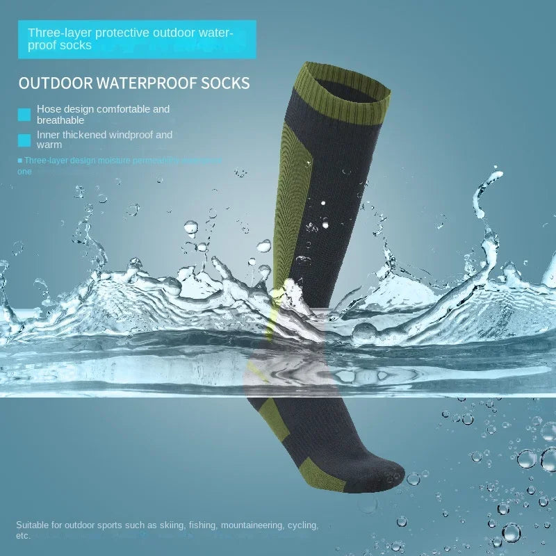 Women's Knee-High Waterproof Socks for Hiking & Fishing