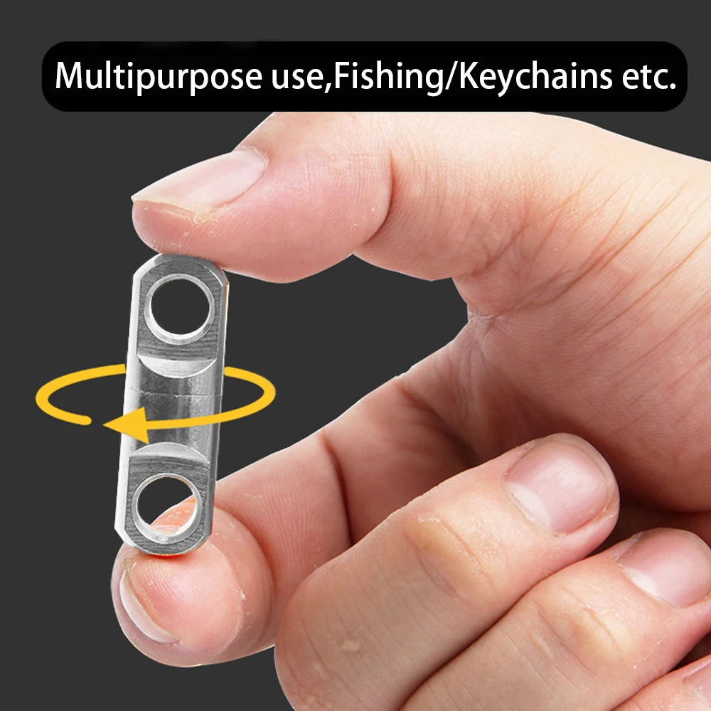 10PCS Stainless Steel Barrel Swivels – Sea Fishing Rolling Connectors
