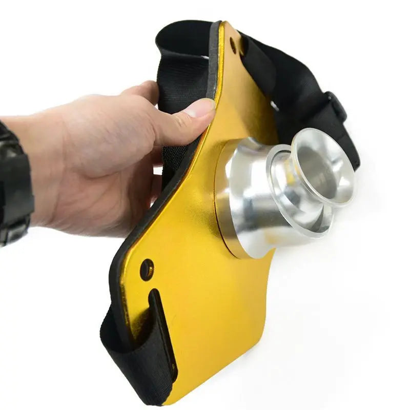 Angler holding aluminium alloy rod holder belt designed for offshore and boat fishing