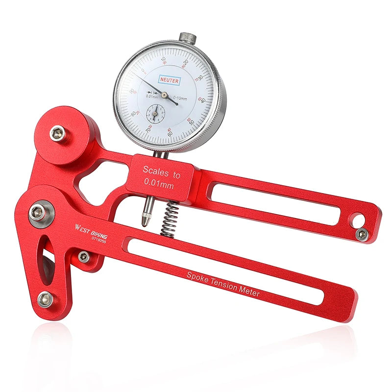 Bicycle spoke tension meter tool for precise wheel tuning