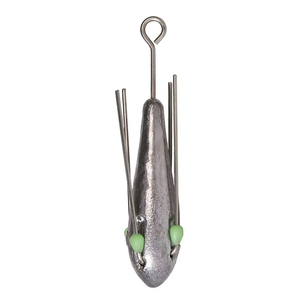 Breakaway sinker upright showing four wire anchoring legs