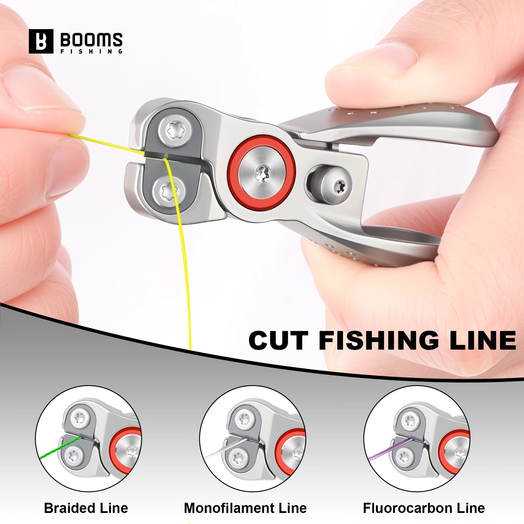 Fishing line cutters cutting braid fishing line cleanly
