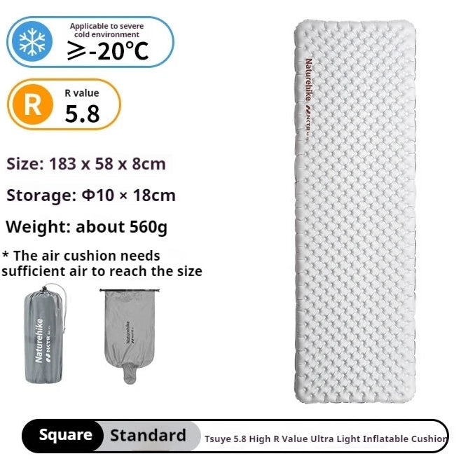 Mummy inflatable camping standard mat size and specifications